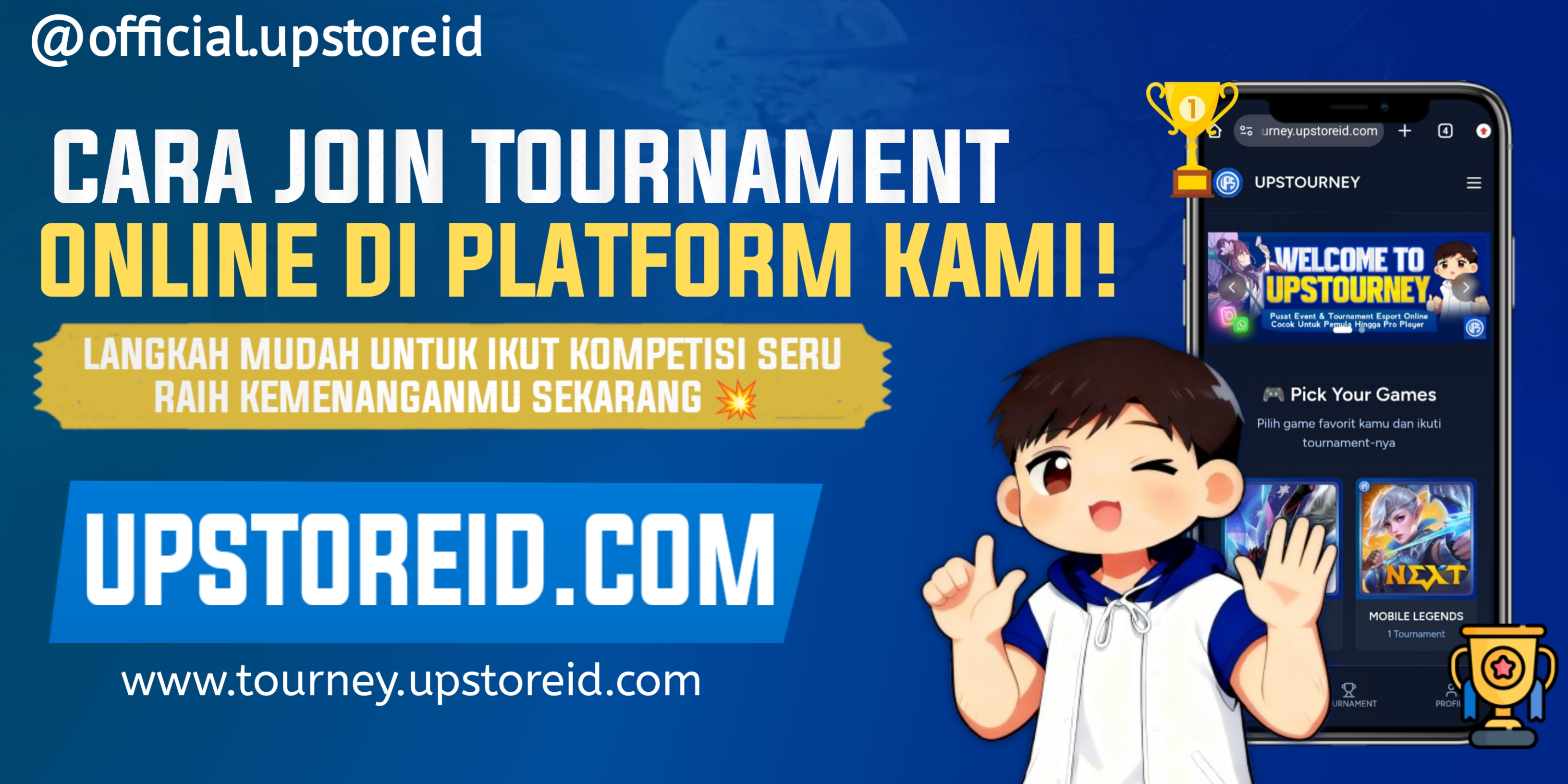 Cara Join Tournament di platfrome upstourney 2026